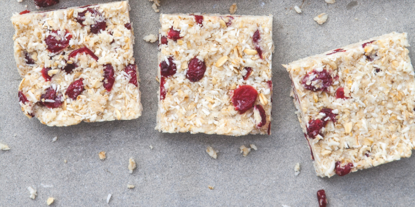 Coconut and Cranberry Energy Bars