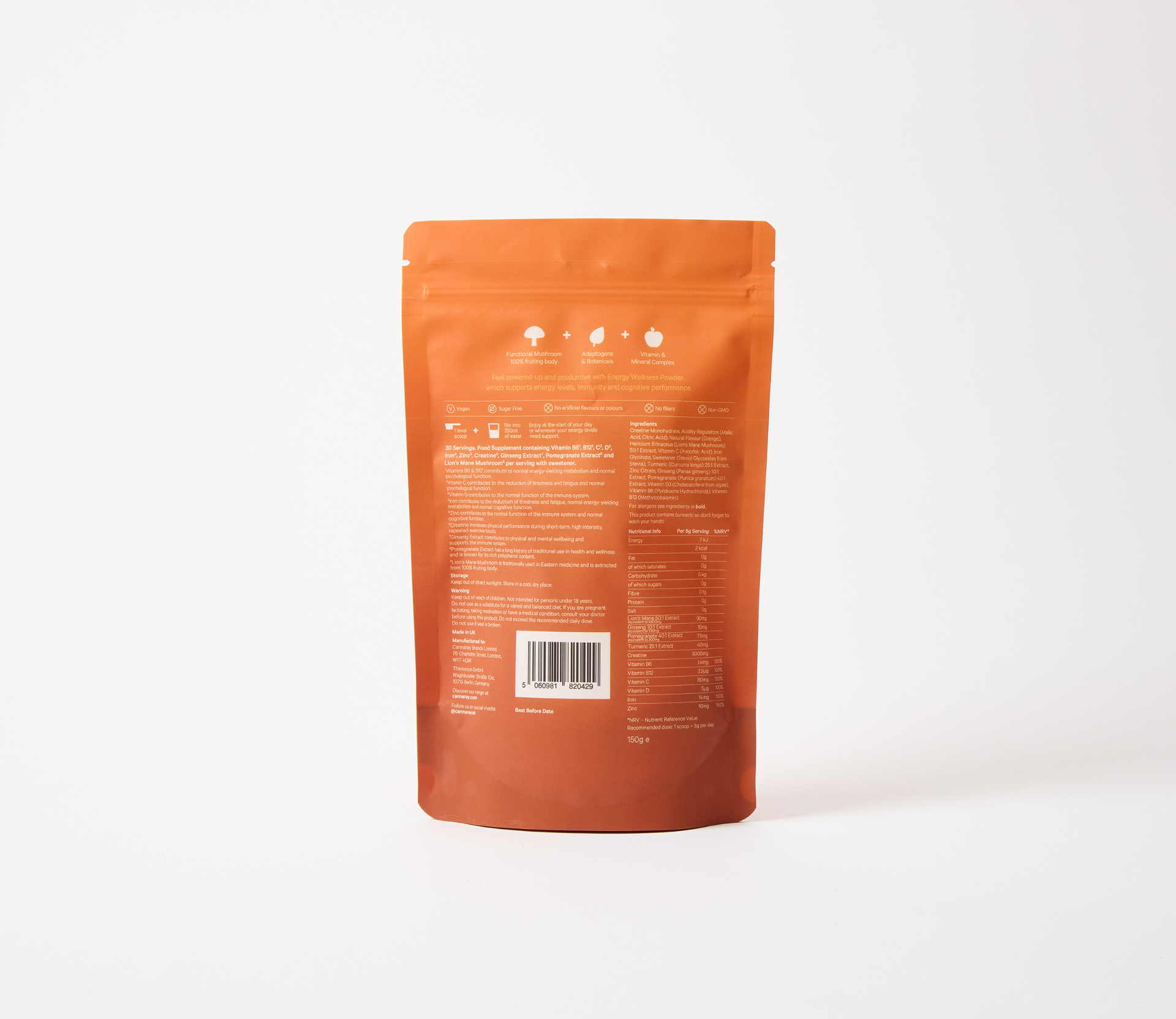 Orange Energy Wellness Powder
