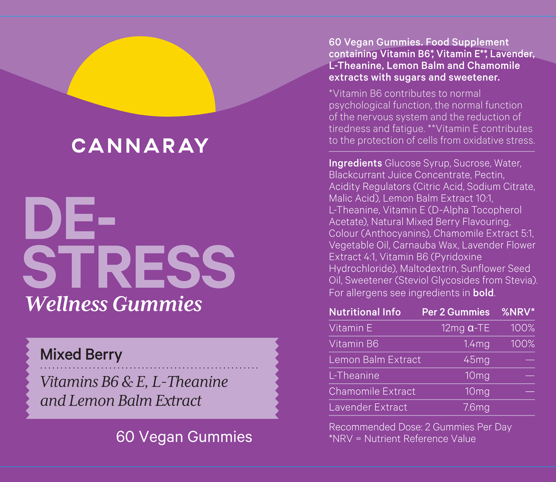 Mixed Berry De-Stress Gummies