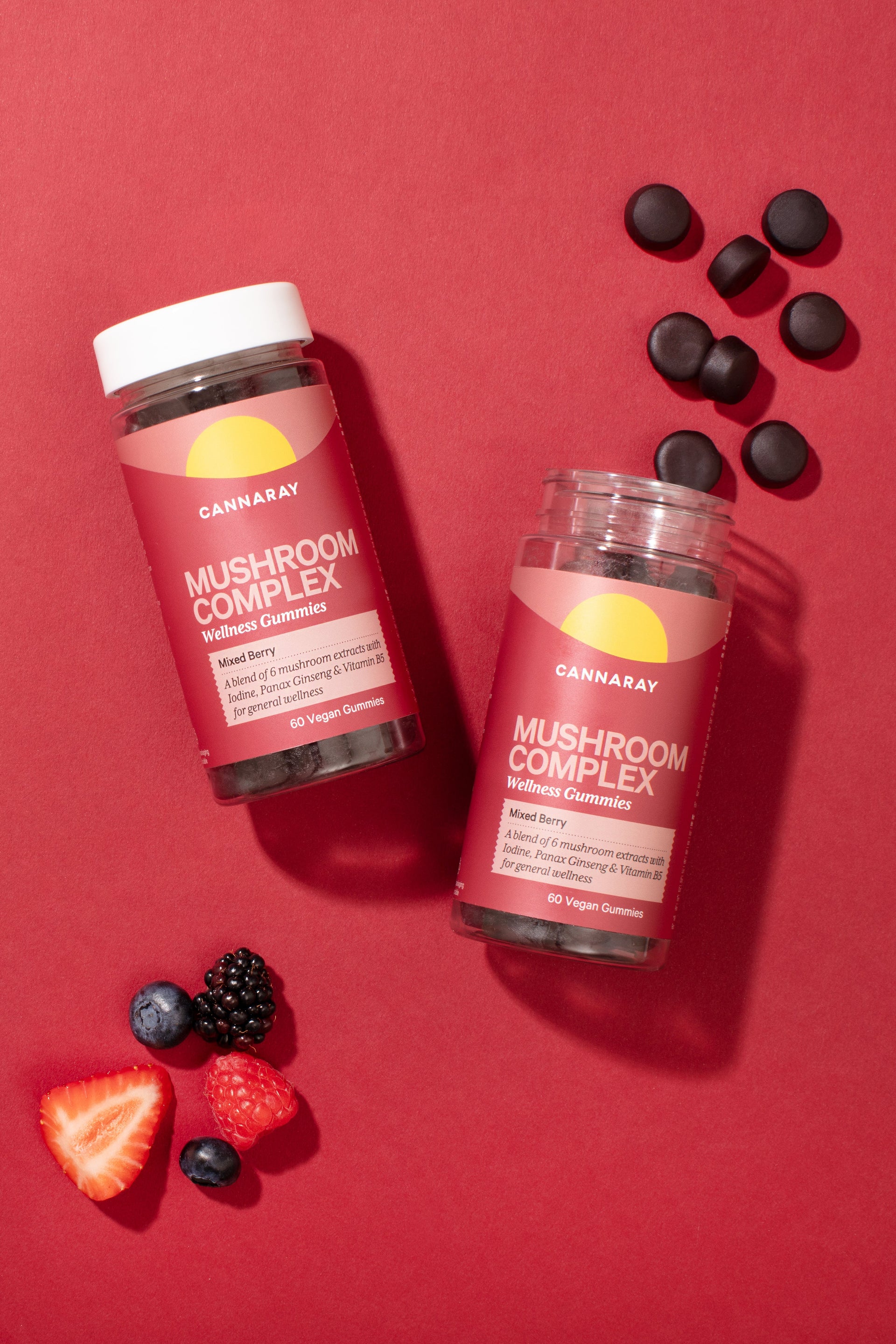 Mixed Berry Mushroom Complex Gummies